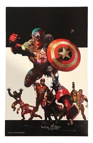 Print Capitan America Zombie Cap Marvel Zombies Autografiado