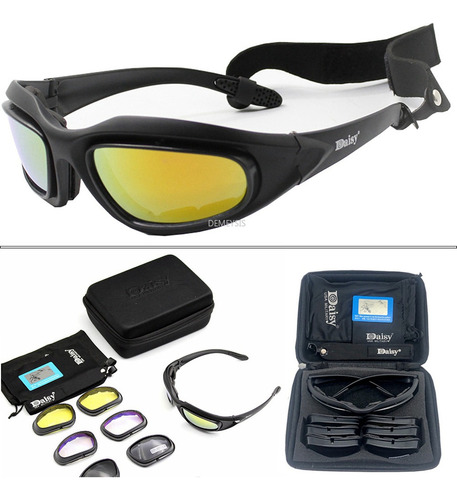 Lentes De Sol Tácticas Hombres Airsoft Caza Tiro Lentes