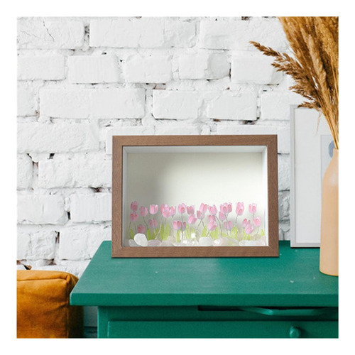 Marco De Fotos Con Forma De Tulipán Para Bricolaje, Luces No
