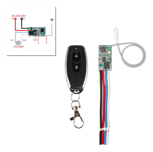 Mini Interruptor De Control Remoto Inalámbrico Rf 433mhz 12v