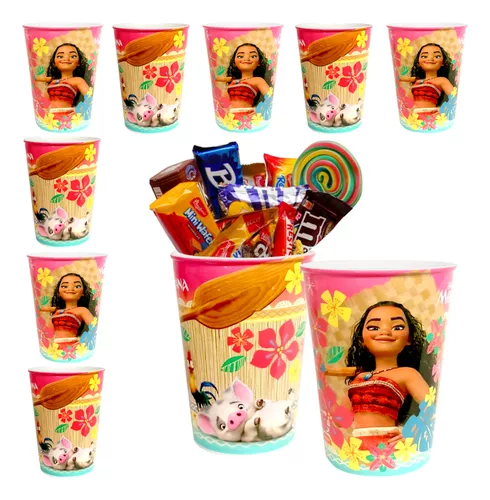 Kit 10 Copos De Doces Lembrancinhas P/ Festa Infantil Moana