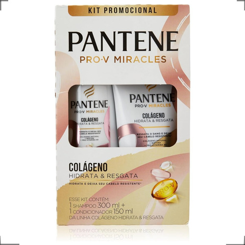 Kit Pantene Colágeno Shampoo 300ml + Condicionador 150ml