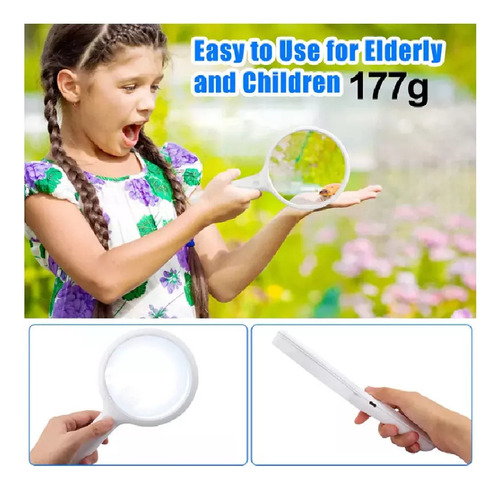 Lupa De Mano Profesional Lupa Con Led 30x 60x