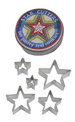 R&m International Star Cookie Cutters, Assorted Sizes, 5-pie