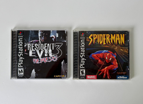 Juegos Playstation 1 Resident Evil 3 Y Spiderman (Usado)