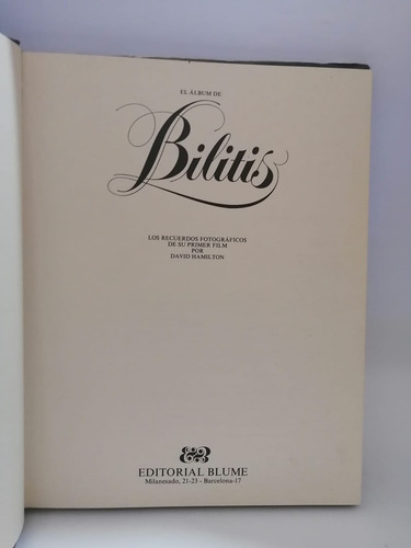 El Album De Bilitis David Hamilton (Usado)