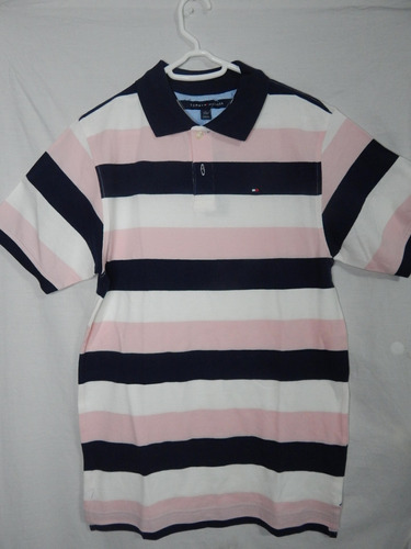 * Polo Camisero Azul Rosado Blanco Talla Xl/xg