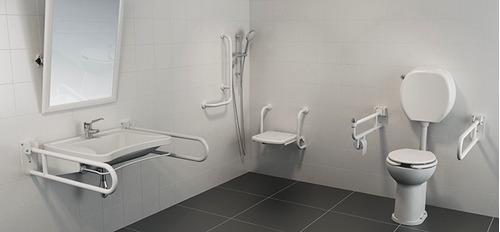 Imagen 2 de 2 de Bacha Ferrum Discapacitados Nueva. Linea Espacio. Porcelana Color Blanco