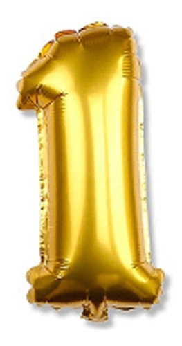 Imagen 2 de 5 de Globo Numero Metalizado 70cm Dorado 30 Pulgadas Belgrano C/u