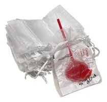 Comprar 100 Un - Saco Organza 7x9 Saquinho De Organza - Branco 
