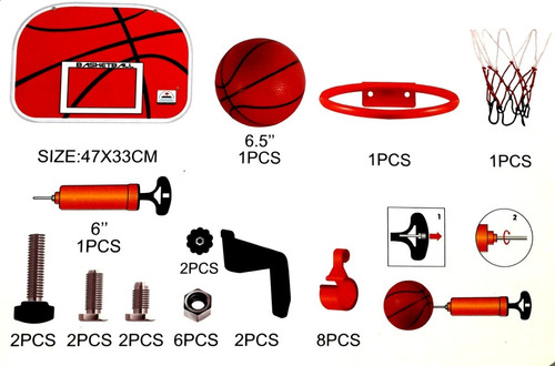 Imagen 2 de 2 de Tablero De Basquet 47 X 33cm 1817709 E.normal