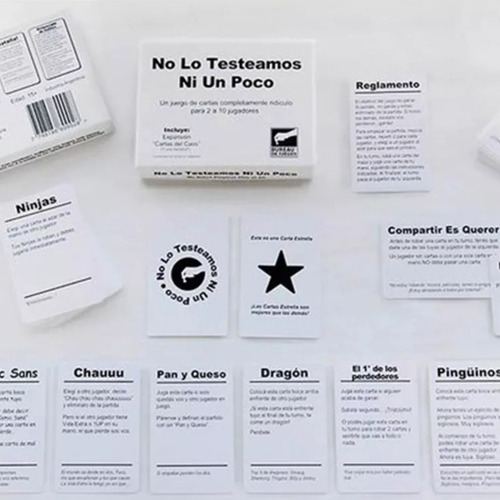 No Lo Testeamos Ni Un Poco Buró + 4 Expansiones Juego Cartas