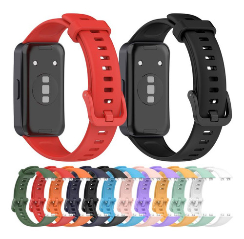 Pulseira De Silicone Com Fivela De Cor Azul Celeste Para Hua