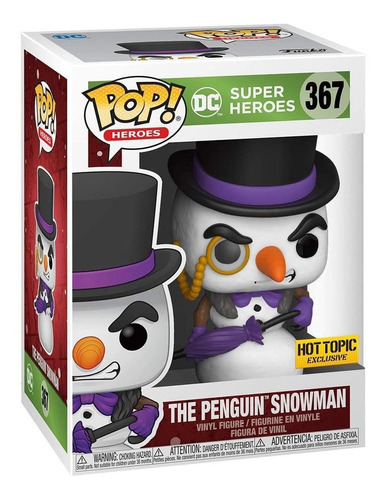 Funko Pop Dc The Penguin Snowman Hot Topic Exclusive #367