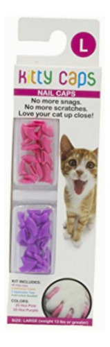 Kitty Caps Gorras De Gatito Para Gatos | Alternativa Segura Color Morado Y Rosa Fuerte