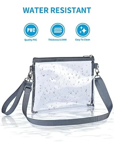 Bagenius Clear Purse Stadium Para Mujer, Bolso Transparente