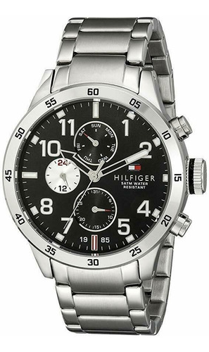 Reloj Tommy Hilfiger  Sport Round Silvertone  46mm