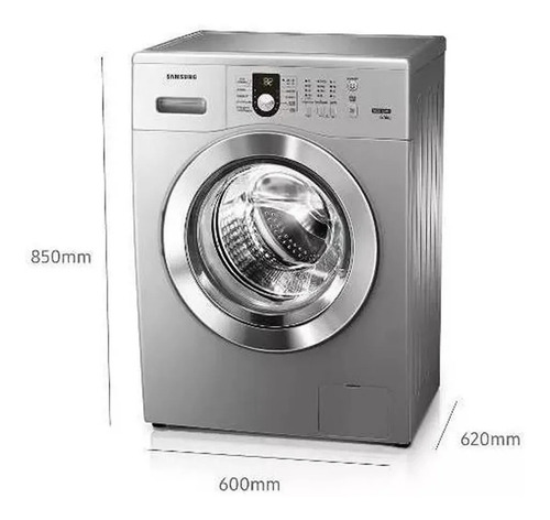 Imagen 4 de 10 de Lavarropas Automático Frontal Samsung Ww65m0nhuu 6,5k Silver