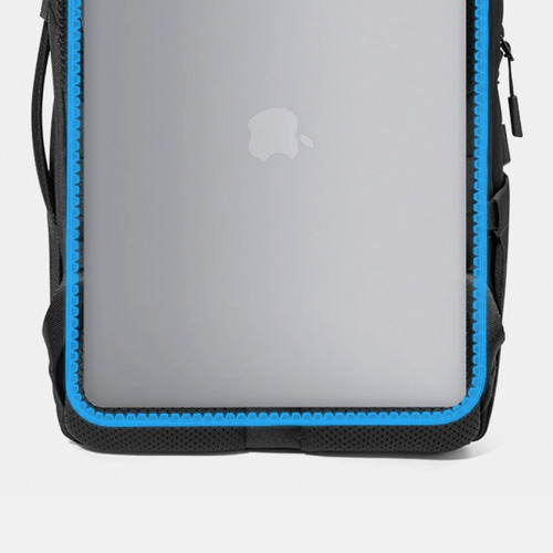 Mochila De Viaje Tomtoc 24 Litros Para Notebook 16'' Color Negro Diseño de la tela Liso