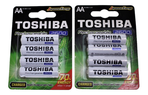 2 Blisters Aa Toshiba Recarg 2600mah C/4 P/flash, Wii, Xbox
