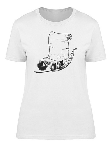 Tinta, Pluma Y Pergamino Camiseta De Mujer