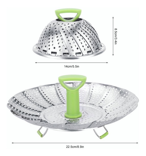 Imagen 2 de 9 de Soporte Al Vapor, Cesta De Frutas Y Verduras Cesta De Alimen