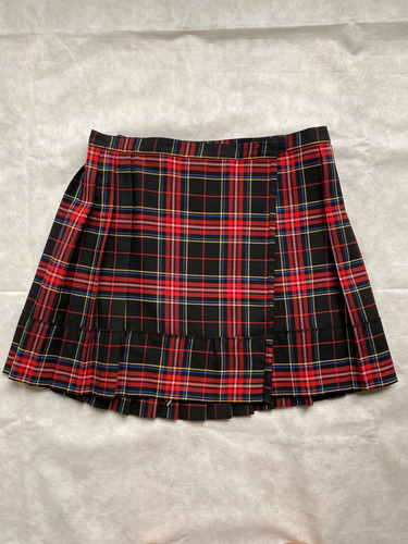 Pollera Escosesa Colegio San Román Talle 14/16 Rojo 14 (Usado)