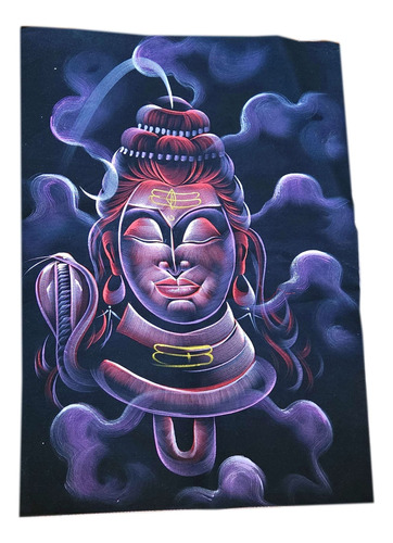 Tapiz Hindú Pintado Gamuza Sintetica Ganesh Shiva Laxmi Buda