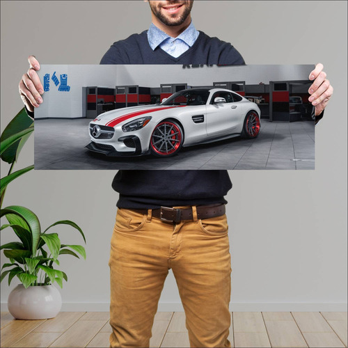 Cuadro 30x80cm Auto 2016 Mercedes Amg Gt S By Re 603
