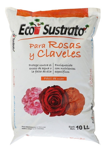 Sustrato Para Rosas Y Claveles 10 L Ecosustrato