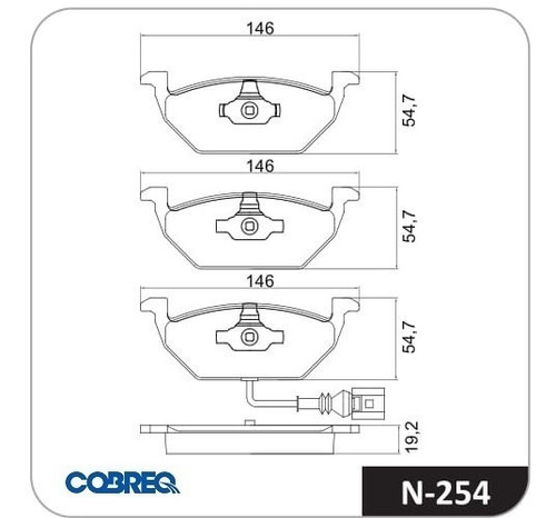 Imagen 6 de 7 de Pastillas Freno Delanteras New Beetle /2007 S Teves C/ Cable
