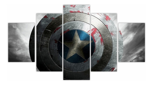 Escudo Capitán América Mural De 60 X 100 