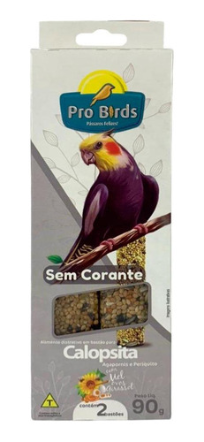 Ração Probirds Calopsita Periquito Bastão Sem Corante 90gr