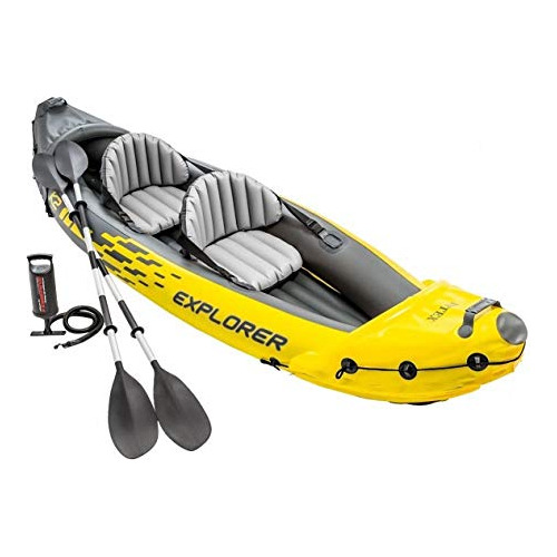 Explorador K2 Amarillo 2 Persona Kayak Inflable Con Remos De