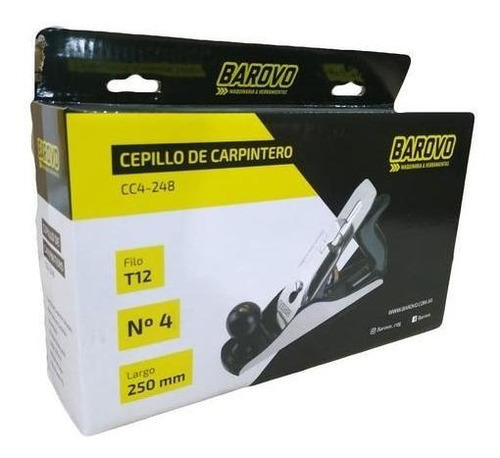 Cepillo De Carpintero Manual Plano 250mm Nº4 Garlopa Nolin