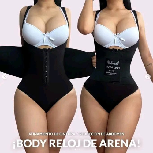 Body Reloj De Arena Con Abrojo Moda King Original 100% Negro Xl