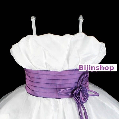 Imagem 3 de 5 de Vestido Infantil Festa Florista Laço Varias Cores