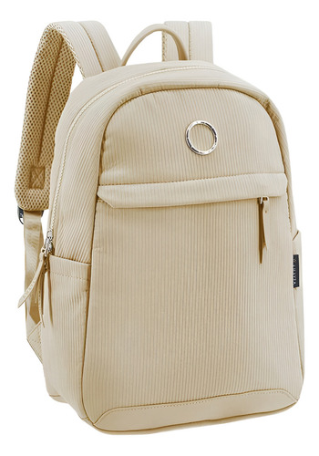 Mochila Portanotebook Urbana Amayra Aero 14 PuLG 67.c2617 Color Camel Diseño De La Tela Lisa