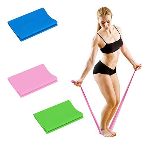 Set De 3 Bandas Elásticas Abiertas Por Niveles Para Yoga