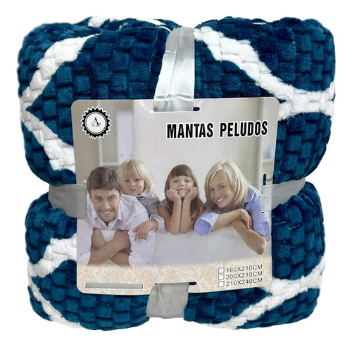 Frazada Manta Plush Texturizado Suave Afelpada 2,5 King