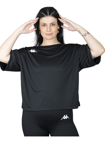 Remera Kappa Dassi Mujer Training Negro