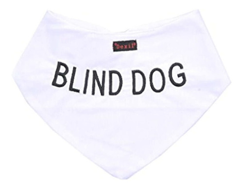 Blind Dog White Dog Pañuelo Calidad Mensaje Bordado Persona