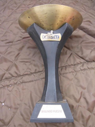 Retro Virales: Vieja Copa Trofeo Cristal Metal Aluminio Made