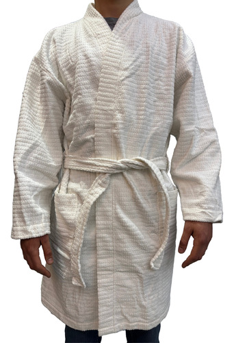 Bata De Baño Waffle 100% Algodon Unitalla