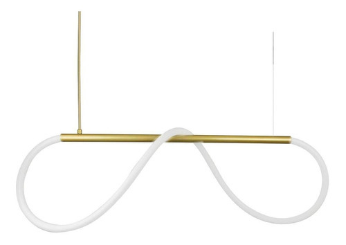 Lustre Design Moderno Rope 38w - Silicon Led 3000k - Ouro
