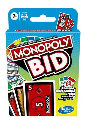 Juego De Mesa Monopoly Cartas Bid F1699l021 Hasbro