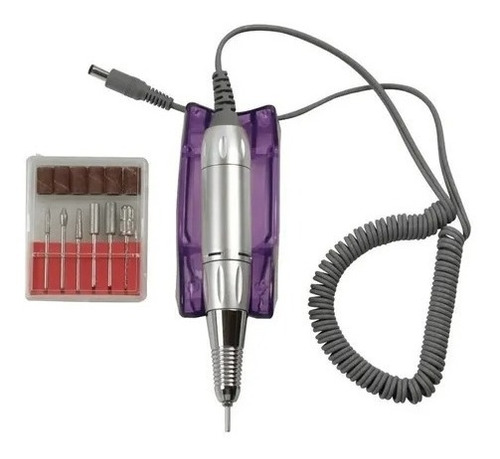 Torno Uñas Duga D5020 Profesional Manicuria Fresas Plateado