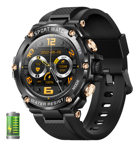 Reloj Inteligente Militar 800mah Llamada Bluetooth Masculina