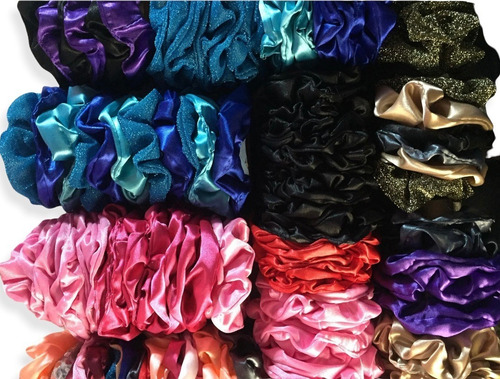 Imagen 7 de 10 de Scrunchies Raso Satén Colitas Para El Pelo Xmayor 24 U