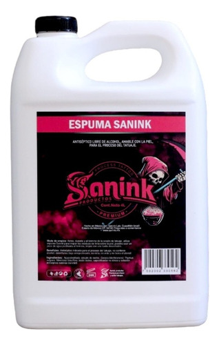 Espuma Rosa Para Tatuar Sanink 4 Litros